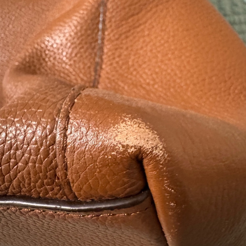 Coach Pebble Leather Edie Shoulder Bag, Tan - Picture 10 of 11